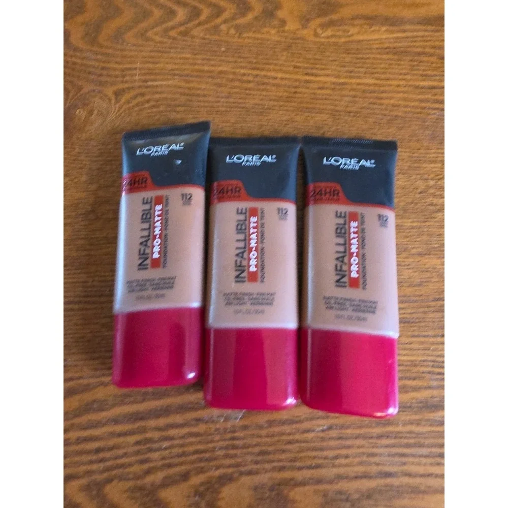 Lot of 3 L'Oréal Infallible Pro-Matte 24 Hr Foundation 112 CLASSIC TAN ‎ NEW
